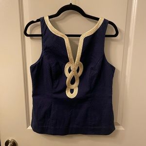 Lilly Pulitzer Janice Top Navy